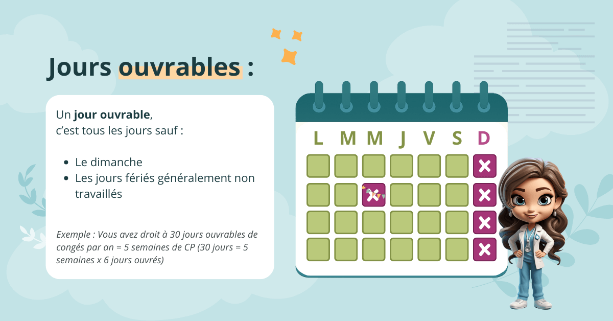 Infographie jours ouvrables