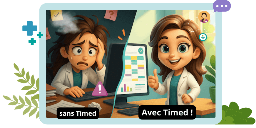 La gestion du centre avant et après Timed